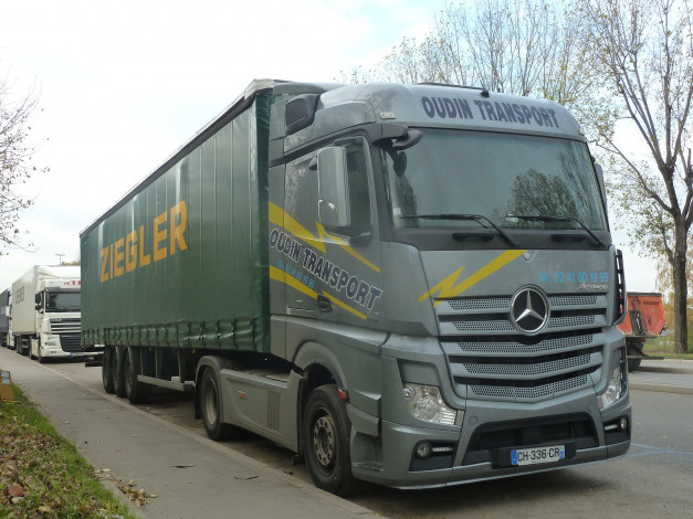 Обои картинки фото автомобили, mercedes trucks, грузовик, контейнеровоз, тягач