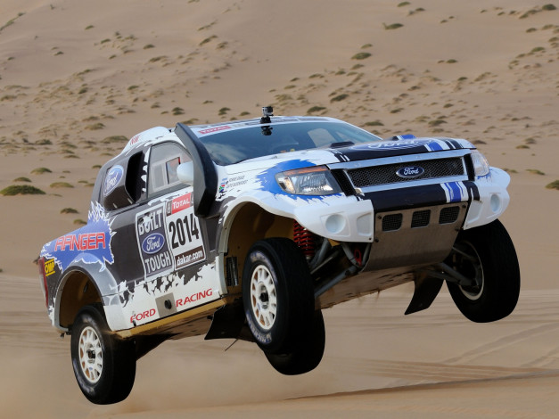 Обои картинки фото спорт, авторалли, 2014, dakar, ranger, ford, пустыня