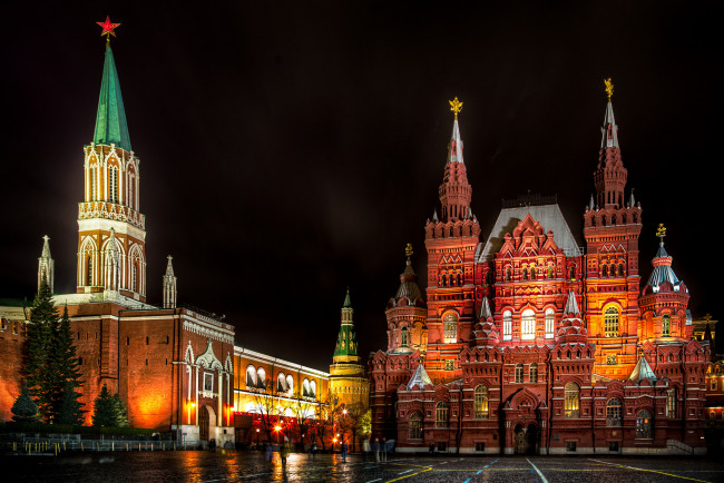 Обои картинки фото государственный исторический музей, города, москва , россия, russia, москва, музей, moscow, красная, площадь, никольская, башня