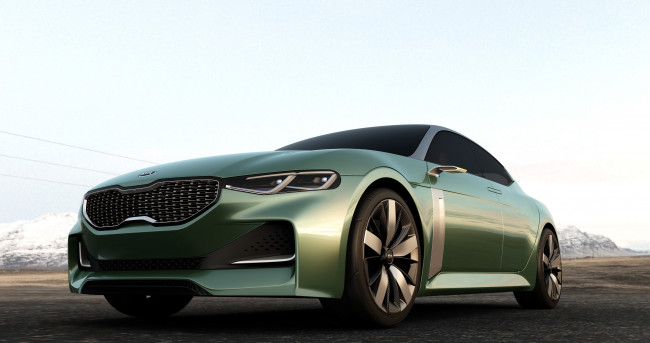 Обои картинки фото автомобили, kia, зеленый, 2015г, concept, novo