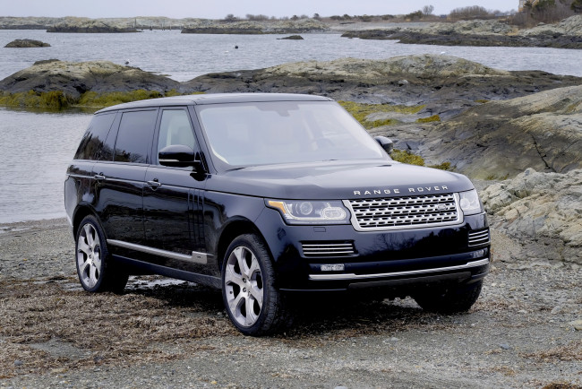 Обои картинки фото автомобили, range rover, темный, l405, us-spec, lwb, autobiography, range, rover, 2014г