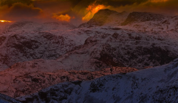 Картинка природа горы пейзаж рассвет снег вершины