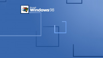 обоя компьютеры, windows 98, windows 95, фон, логотип