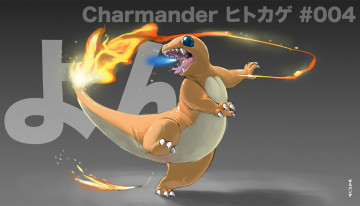 Картинка аниме pokemon монстр покемон charmander дракон огонь