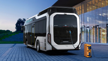 Картинка 2018+toyota+sora+fuel+cell+bus автомобили автобусы тойота автобус fuel cell bus электрическое транспортное средство sora 2018 toyota