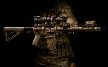 Картинка оружие автоматы карабин штурмовая винтовка фон оптика