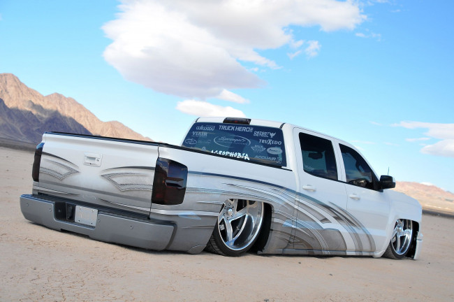 Обои картинки фото 2015-chevrolet-silverado-1500-vanilla-ice, автомобили, custom pick-up, chevrolet