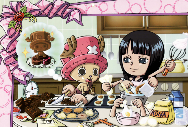 Обои картинки фото аниме, one piece, существа, выпечка, сладости, кухня