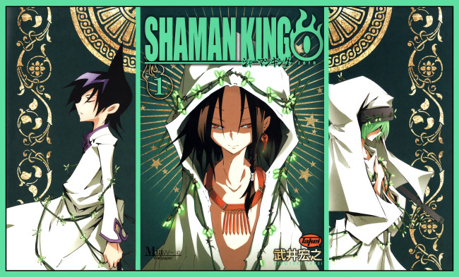 Обои картинки фото аниме, shaman king, коллаж