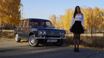 обоя автомобили, -авто с девушками, lada, 2106