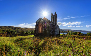 обоя dunlewey church, donegal, ireland, города, - католические соборы,  костелы,  аббатства, dunlewey, church