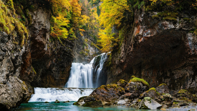 Обои картинки фото cascada de la cueva, spain, природа, водопады, cascada, de, la, cueva