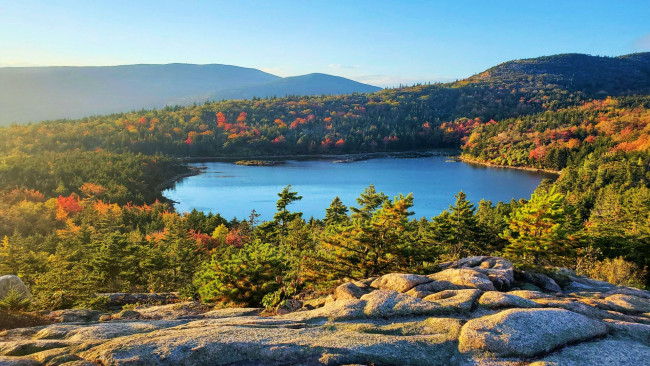 Обои картинки фото the bowl, acadia national park, maine, природа, реки, озера, the, bowl, acadia, national, park