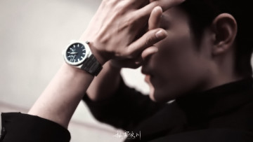 Картинка мужчины xiao+zhan актер лицо часы