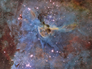 Картинка замочная скважина туманности киля космос галактики