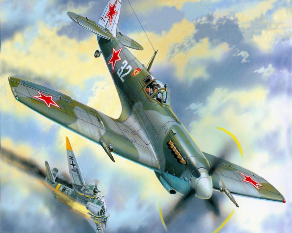 Обои картинки фото spitfire, mk, ix, lf, sov, рисованные, армия