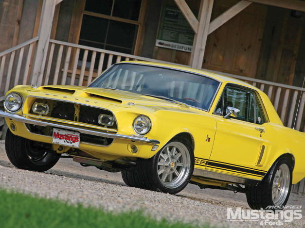Обои картинки фото 1968, ford, mustang, gt, автомобили