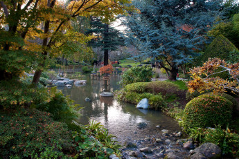 Картинка природа парк Японский сад альберта кана франция париж