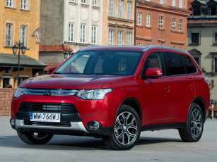 Картинка автомобили mitsubishi outlander красный 2014