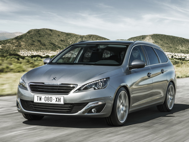 Обои картинки фото автомобили, peugeot, серый, 2013, 3008, hybrid4