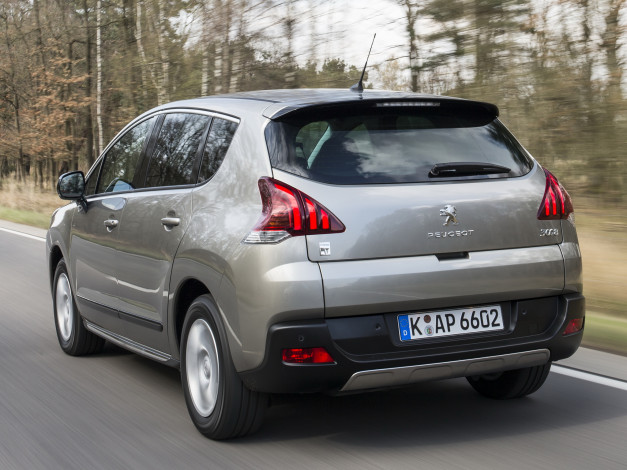 Обои картинки фото автомобили, peugeot, серый, 3008, 2013, hybrid4