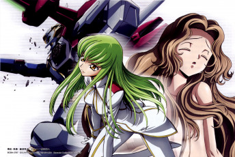 обоя аниме, code geass, робот, девушки