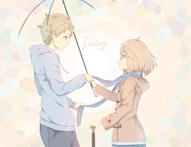 Обои картинки фото аниме, kyoukai no kanata, двое