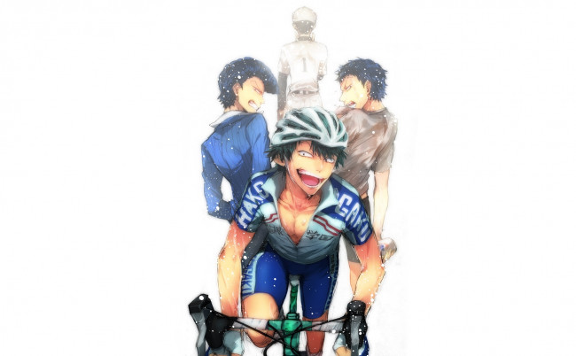 Обои картинки фото аниме, yowamushi pedal, парни