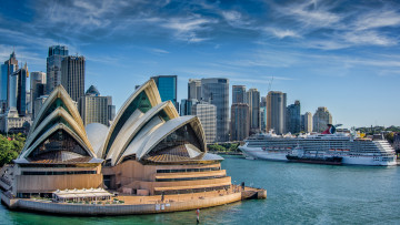 Картинка sydney+opera+house города сидней+ австралия простор