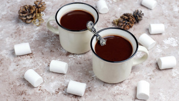 Картинка еда напитки горячий шоколад шишки маршмеллоу