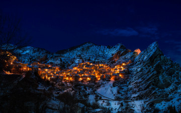 Картинка castelmezzano italy города -+огни+ночного+города