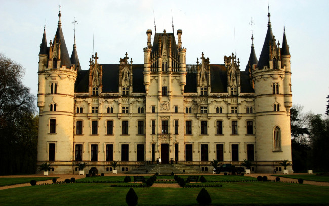 Обои картинки фото chateau de challain, города, замки франции, chateau, de, challain