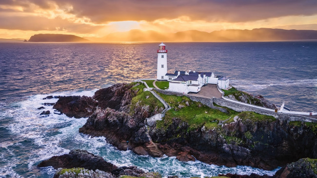 Обои картинки фото fanad head lighthouse, ireland, природа, маяки, fanad, head, lighthouse