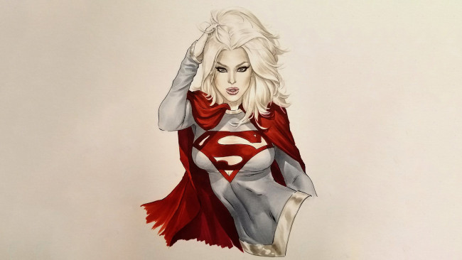 Обои картинки фото рисованное, комиксы, supergirl