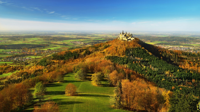Обои картинки фото hohenzollern castle, germany, города, замки германии, hohenzollern, castle