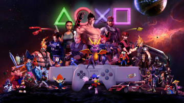 обоя компьютеры, play station, playstation