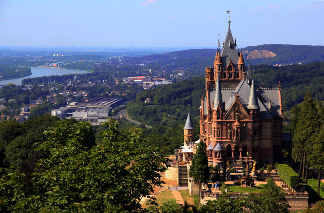 Обои картинки фото города, дворцы, замки, крепости, drachenburg, германия