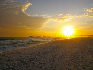 Картинка природа восходы закаты солнце песок берег