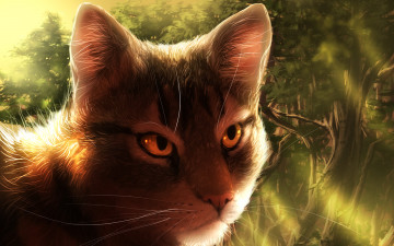Картинка рисованные животные коты усы уши