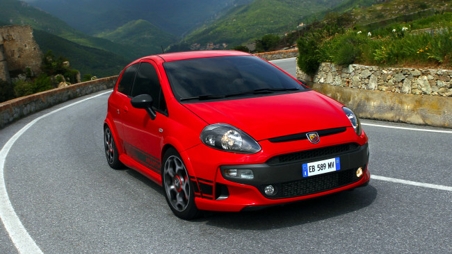 Обои картинки фото fiat, gande, punto, abarth, автомобили, италия, group