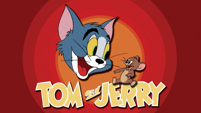 Обои картинки фото tom, and, jerry, мультфильмы, том, джерри, кот, мышь