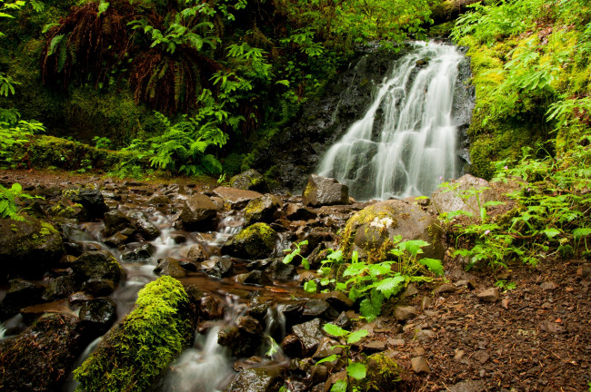Обои картинки фото природа, водопады, камни, вода, зелень