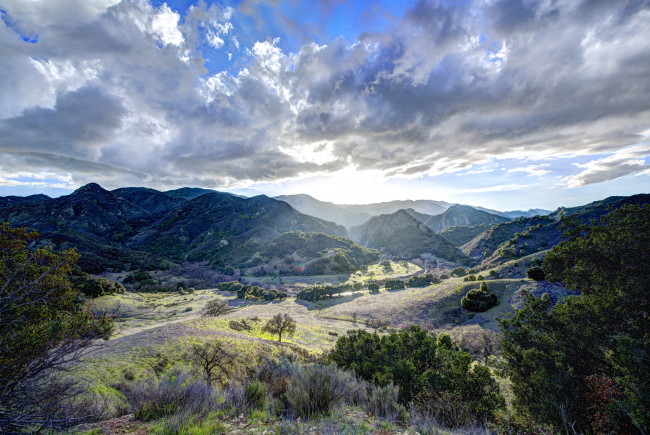 Обои картинки фото malibu, landscapes, природа, горы, долина, лес