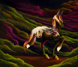 Картинка рисованные животные +лошади пони