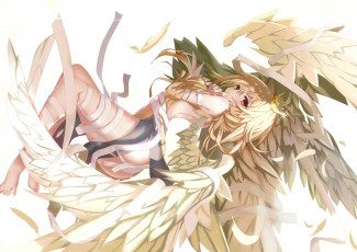 Картинка аниме ангелы +демоны девушка ангел