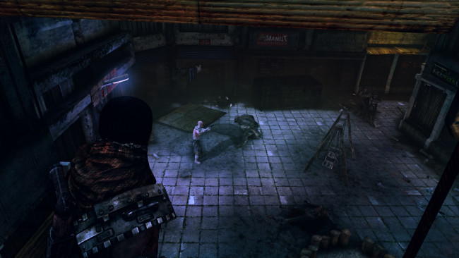 Обои картинки фото видео игры, afterfall,  insanity, человек, оружие, монстры