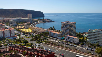 Картинка испания канарские острова teneriffa арона города панорамы дома дорога море