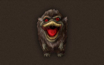 Картинка зубастик фэнтези существа монстр зубастый зубы мохнатый critters