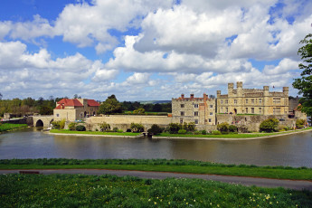 Картинка англия мейдстон дистрикт leeds castle города дворцы замки крепости замок река пейзаж