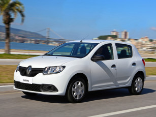 обоя автомобили, renault, светлый, sandero, authentique, 2014г, br-spec